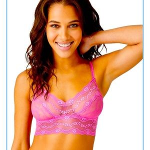 Wacoal b.tempted lace kiss bralette - bright pink medium
